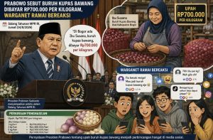 Pernyataan Prabowo soal Upah Buruh Kupas Bawang Picu Reaksi Warganet